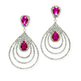 101229, TEARDROP ACCENT CRYSTAL RHINESTONE DANGLE EARRING