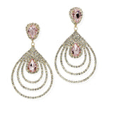 101229, TEARDROP ACCENT CRYSTAL RHINESTONE DANGLE EARRING