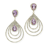 101229, TEARDROP ACCENT CRYSTAL RHINESTONE DANGLE EARRING