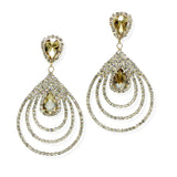 101229, TEARDROP ACCENT CRYSTAL RHINESTONE DANGLE EARRING