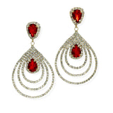101229, TEARDROP ACCENT CRYSTAL RHINESTONE DANGLE EARRING