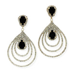 101229, TEARDROP ACCENT CRYSTAL RHINESTONE DANGLE EARRING