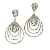 101229, TEARDROP ACCENT CRYSTAL RHINESTONE DANGLE EARRING