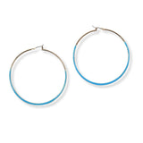101232, ENAMEL ROUND HOOP EARRING