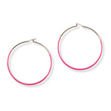 101232, ENAMEL ROUND HOOP EARRING