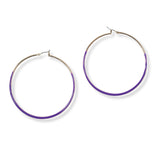 101232, ENAMEL ROUND HOOP EARRING