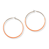 101232, ENAMEL ROUND HOOP EARRING