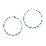 101232, ENAMEL ROUND HOOP EARRING