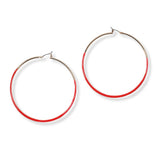 101232, ENAMEL ROUND HOOP EARRING