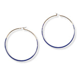 101232, ENAMEL ROUND HOOP EARRING