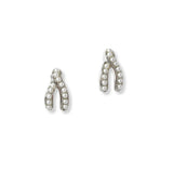 101236, WISHBONE PEARL STUD EARRING