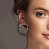 101237, KNOT ROUND HOOP EARRING