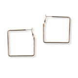 101239, SQUARE HOOP EARRING