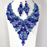 101241, TEARDROP ACCENT EVENING RHINESTONE NECKLACE SET