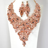 101241, TEARDROP ACCENT EVENING RHINESTONE NECKLACE SET