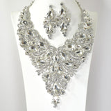 101241, TEARDROP ACCENT EVENING RHINESTONE NECKLACE SET