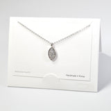 101243, 14K GOLD DIPPED, DAINTY MARQUISE CUBIC ZIRCONIA CHARM NECKLACE