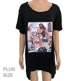 101256, "QUEEN" LADY CRYSTAL EMBELLISHED T-SHIRT TOP