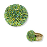 101259, ROUND BALL CRYSTAL RHINESTONE STRETCH RING