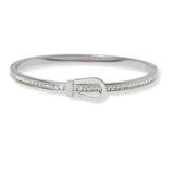 101267, LOVE BELT BUCKLE CUBIC ZIRCONIA STAINLESS STEEL OPEN BRACELET