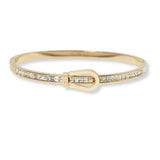 101267, LOVE BELT BUCKLE CUBIC ZIRCONIA STAINLESS STEEL OPEN BRACELET