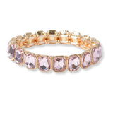 101277, GEOMETRIC RHINESTONE STRETCH BRACELET