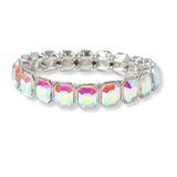 101277, GEOMETRIC RHINESTONE STRETCH BRACELET