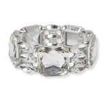 101278, RECTANGLE GEOMETRIC RHINESTONE STRETCH BRACELET