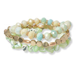 101285, RESIN MULTI LAYERED BEADED STRETCH BRACELET