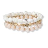 101285, RESIN MULTI LAYERED BEADED STRETCH BRACELET