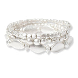 101287, GEOMETRIC MULTI LAYERED BEADED STRETCH BRACELET