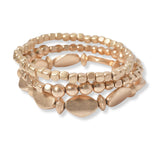 101287, GEOMETRIC MULTI LAYERED BEADED STRETCH BRACELET