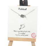 101293, GOLD DIPPED, "PICKLEBALL" PADDLE NECKLACE