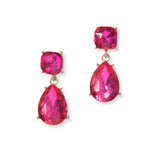101305, TEARDROP RHINESTONE DANGLE EARRING