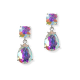 101305, TEARDROP RHINESTONE DANGLE EARRING