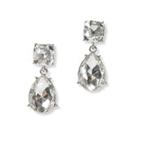 101305, TEARDROP RHINESTONE DANGLE EARRING