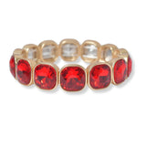 101334, GEOMETRIC RHINESTONE STRETCH BRACELET