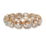 101334, GEOMETRIC RHINESTONE STRETCH BRACELET