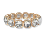 101334, GEOMETRIC RHINESTONE STRETCH BRACELET