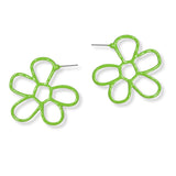 101339, ENAMEL CUTOUT FLOWER EARRING