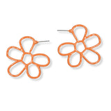 101339, ENAMEL CUTOUT FLOWER EARRING