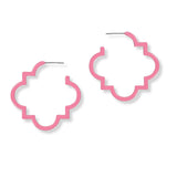 101340, ENAMEL CUTOUT QUATREOFIL EARRING