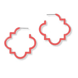 101340, ENAMEL CUTOUT QUATREOFIL EARRING