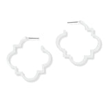 101340, ENAMEL CUTOUT QUATREOFIL EARRING