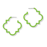 101340, ENAMEL CUTOUT QUATREOFIL EARRING