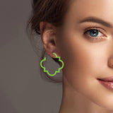 101340, ENAMEL CUTOUT QUATREOFIL EARRING