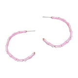 101341, SHELL ACCENT HOOP EARRING