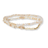 101342, RESIN MULTI LAYERED BEADED STRETCH BRACELET