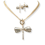 101346, DRAGONFLY CHARM TOGGLE NECKLACE