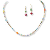 101349, DAINTY RESIN MIX BEADED NECKLACE